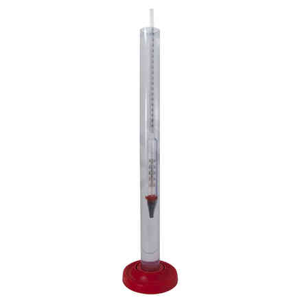 Long alcoholometer with thermometer Wine