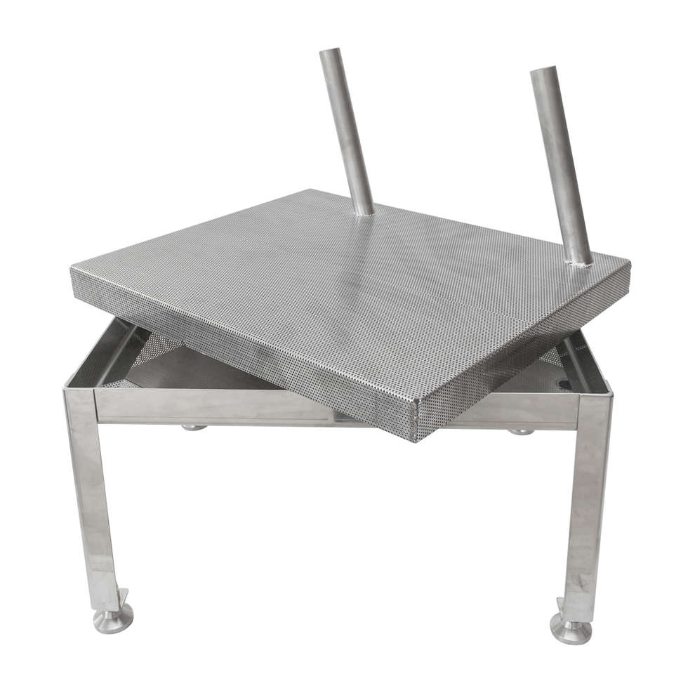 Bac d'égouttage en acier inox 2 places