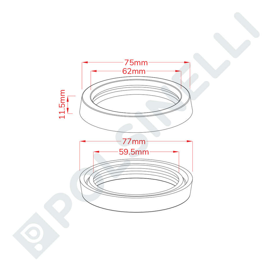 Bague pour cric hydraulique en polyuréthane ⌀60