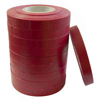 Bande pvc rouge pour machine à nouer 0,15 - 16 m (20 pce)