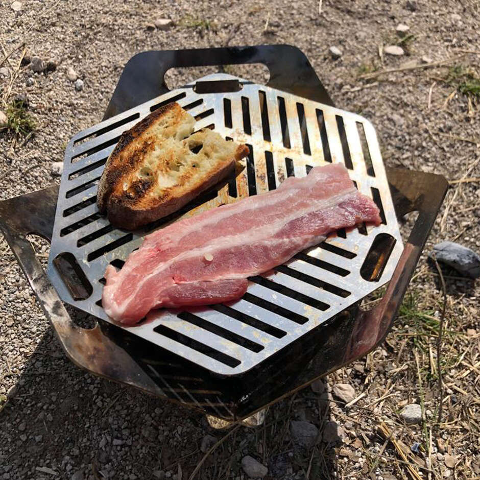Barbacoa de camping portátil de acero inoxidable AISI 304