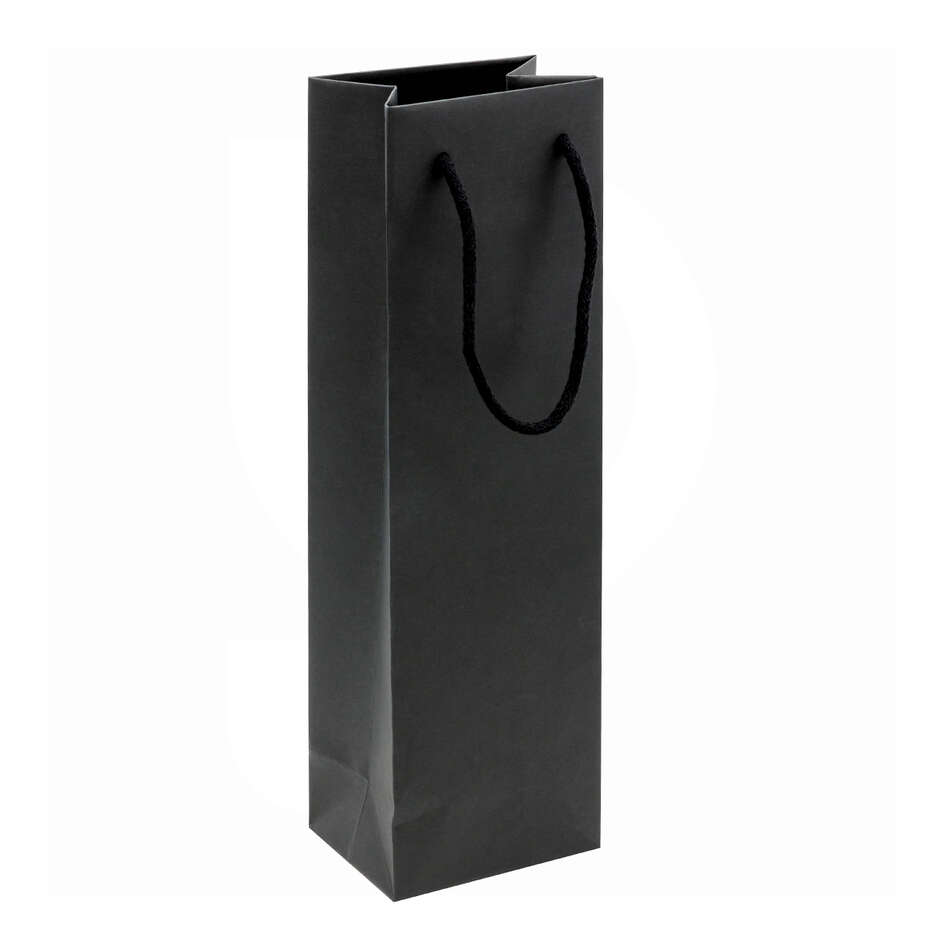 Bolsa Barolo con cordón para 1 botella Negro (100 unidades)