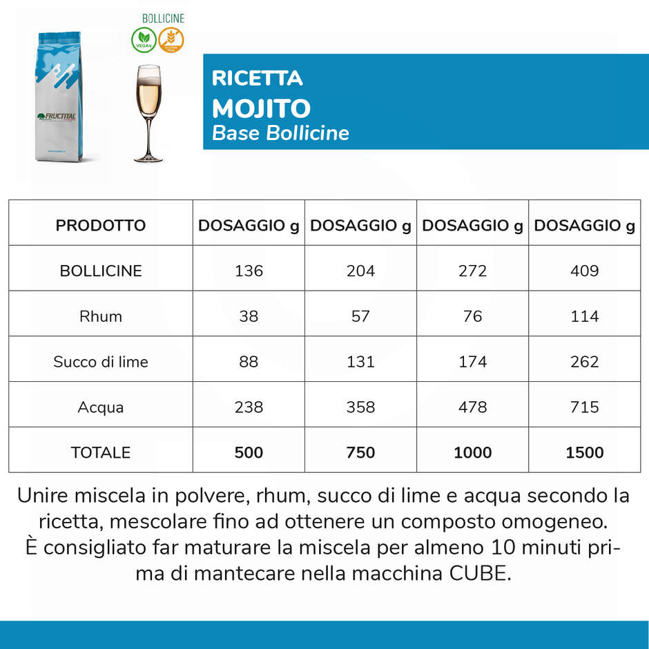 Base de crème glacée Bollicine (1 Kg) 