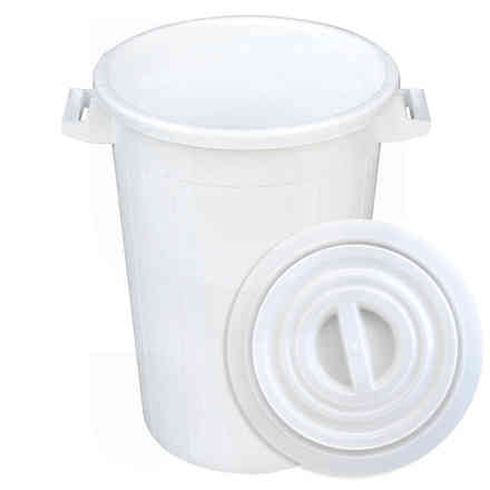 Bidon blanc 75 L avec couvercle