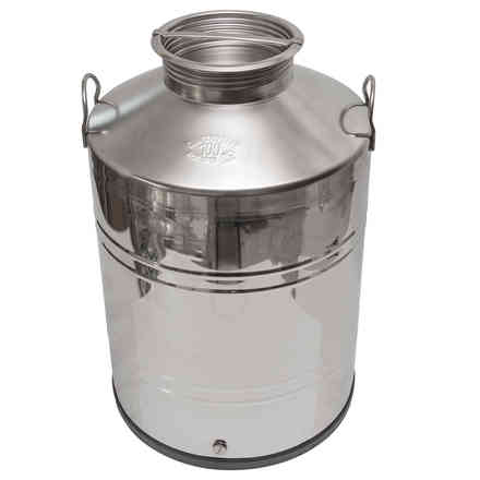 Bidón inox fondo liso 100 L