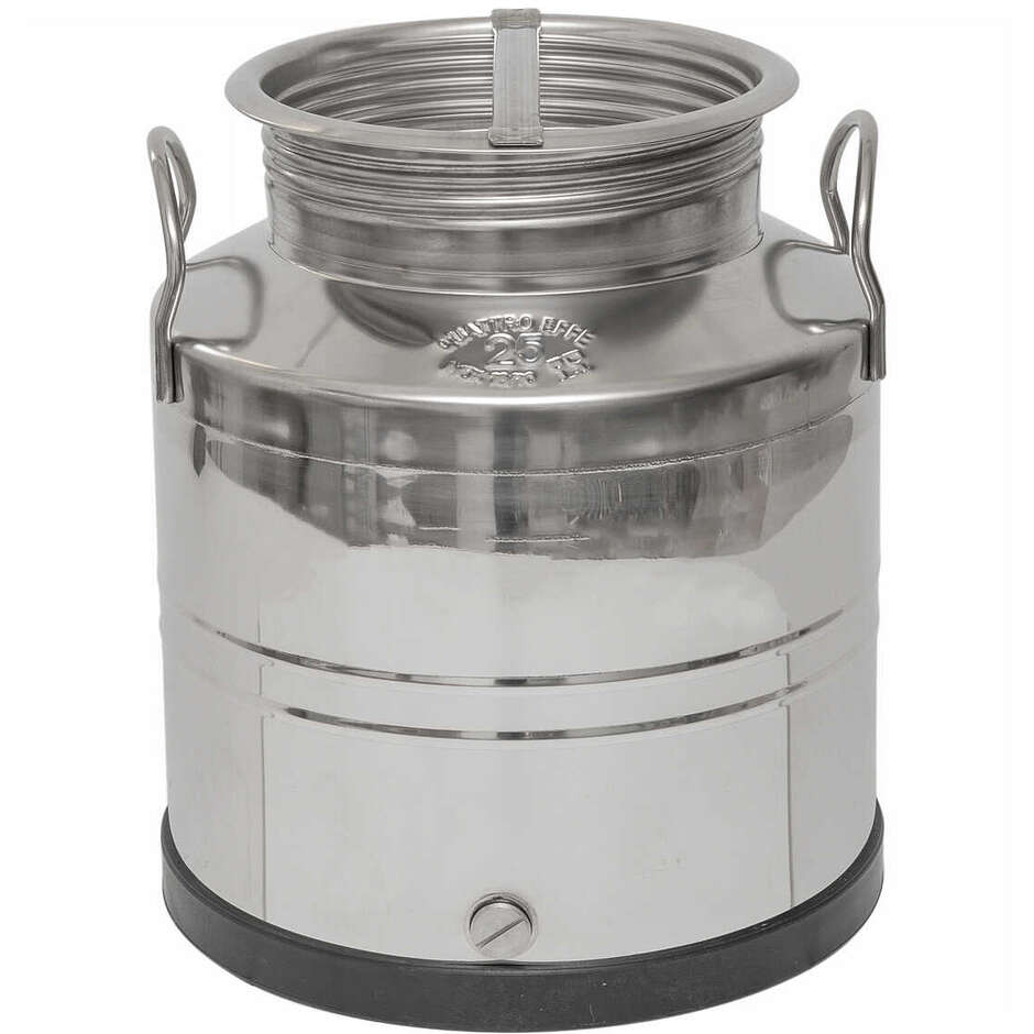 Bidón inox fondo liso 25 L