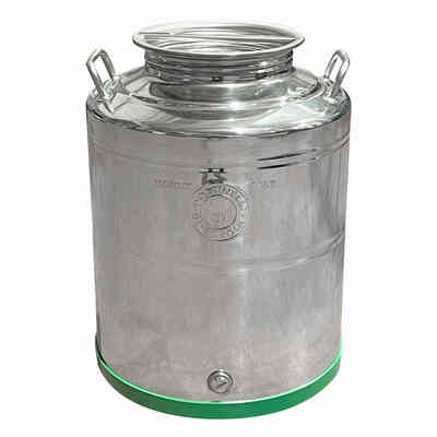 Bidón Inox Fondo Liso 30 L