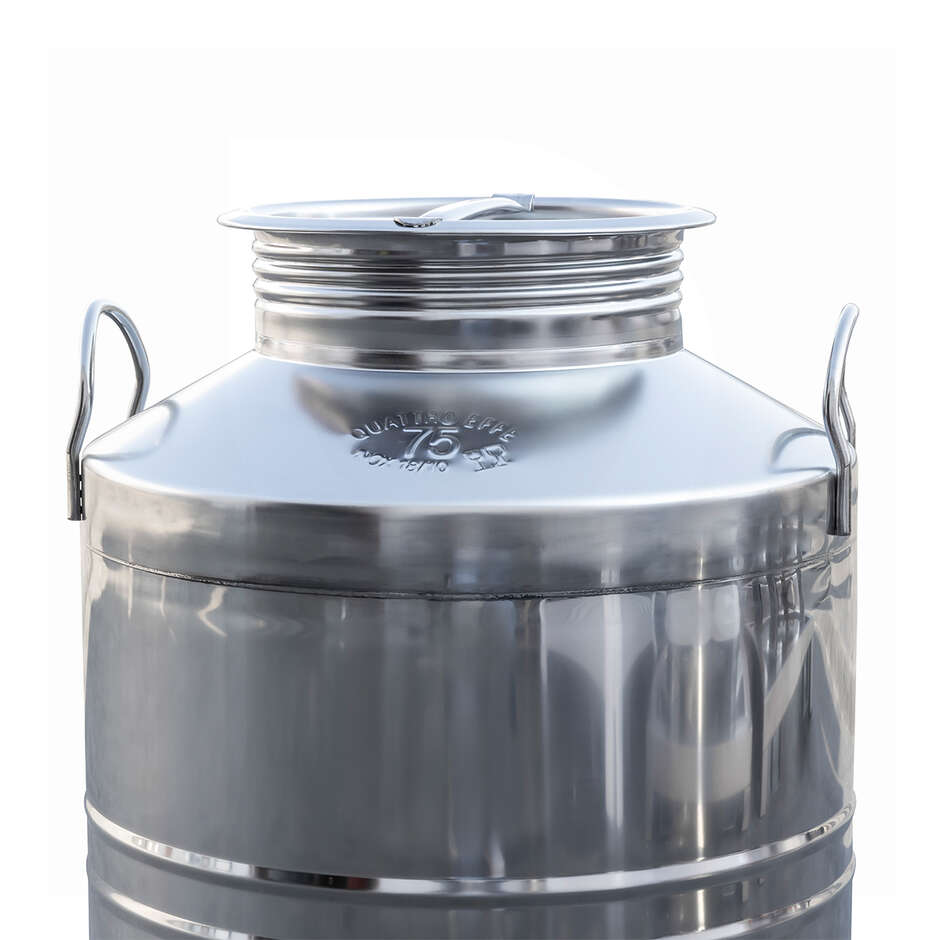 Bidón inox fondo liso 75 L