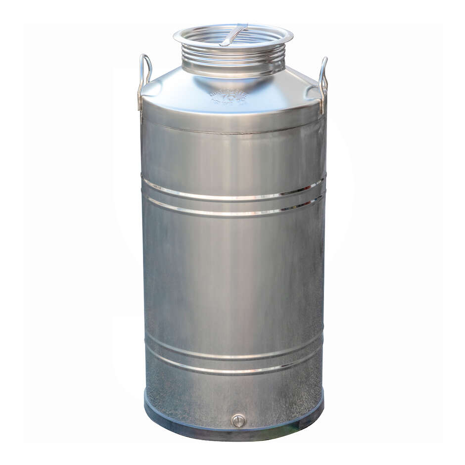 Bidón inox fondo liso 75 L