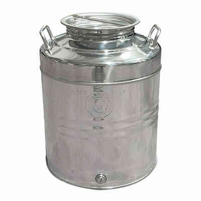 Bidón Inox Fondo Grapado 30 L