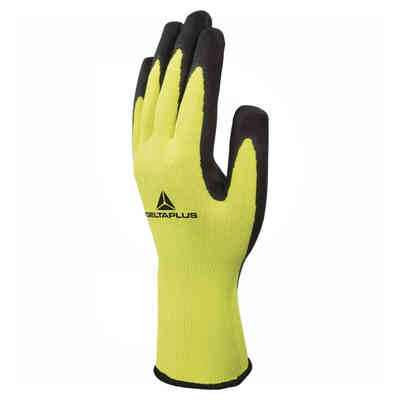 Black Latex Coated Gloves - Size 10 (XL)