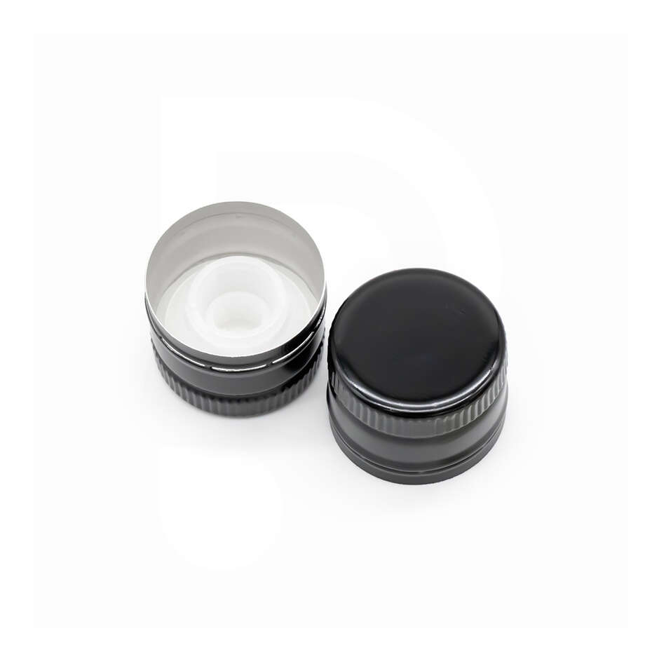 Black non-threaded screw cap with drip catcher ø 31,5 (2800 Pcs)