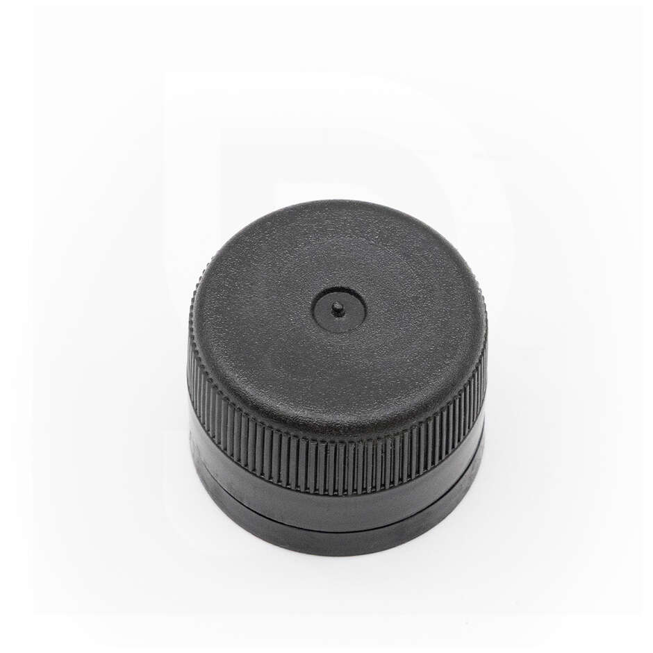 Black self-sealing plastic screw cap with drop-saver ⌀31.5 (100 pcs)