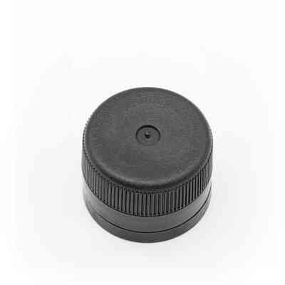 Black self-sealing plastic screw cap with drop-saver ⌀31.5 (1000 pcs)