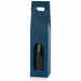 Blue wine carry box for 1 bottle fiber effect (50 pieces)