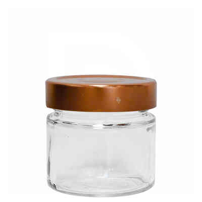Bocal à couvercle ERGO vissé 156 mL avec haut cap flip cuivre (24 pcs)