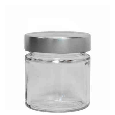 Bocal à couvercle ERGO vissé 212 mL avec haut cap flip argent (24 pcs)