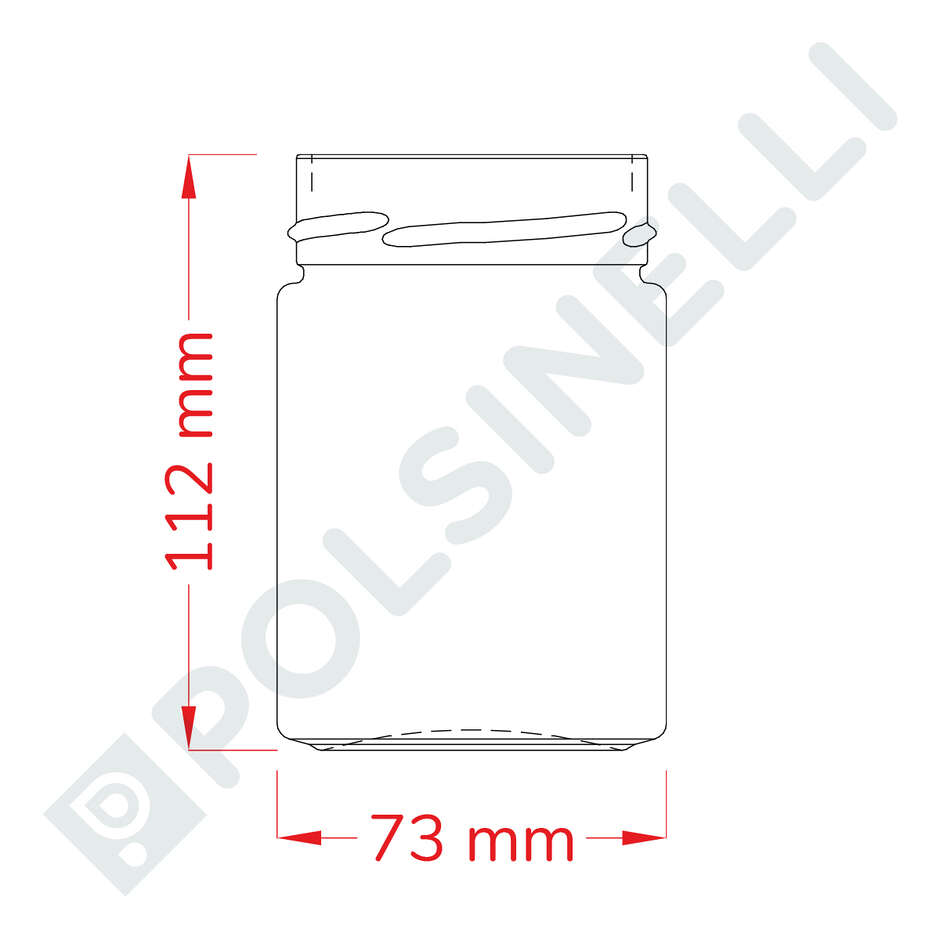 Bocal à couvercle ERGO vissé 314 mL avec haut cap noir (24 pcs)