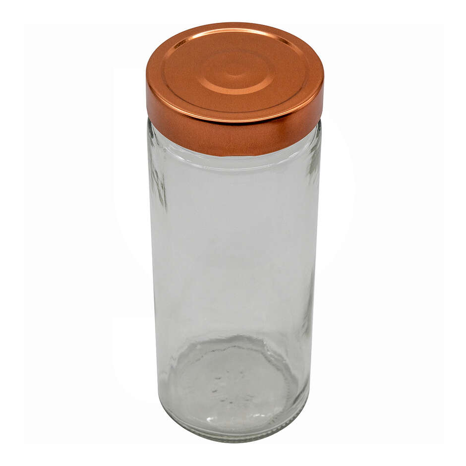 Bocal à couvercle ERGO vissé 580 mL avec haut cap flip cuivre (24 pcs)