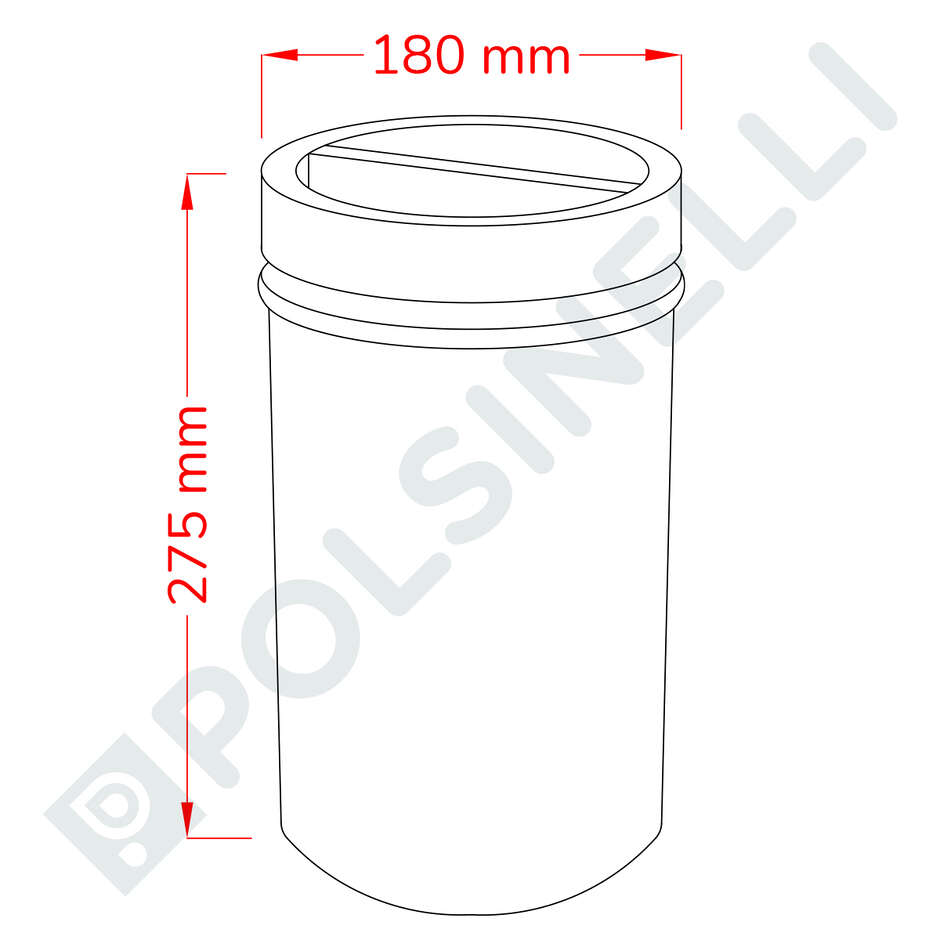 Bocal avec bouchon à vis 5 L (6 pcs)
