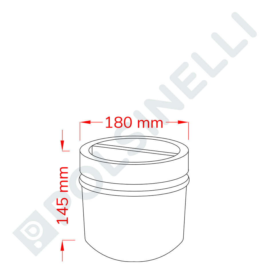 Bocal avec bouchon à vis 2,5 L (6 pcs)