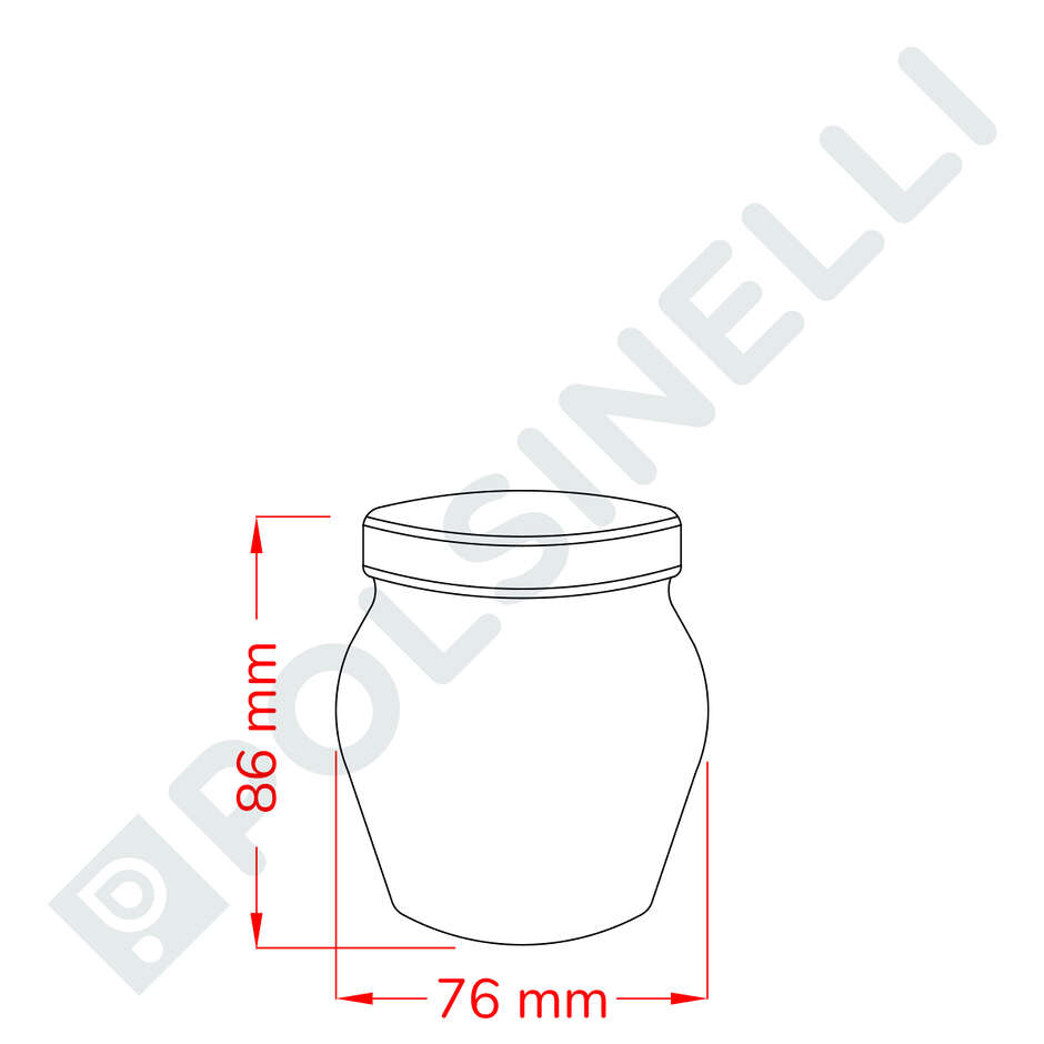 Bocal Orcio à couvercle vissé 212 mL (32 pcs)