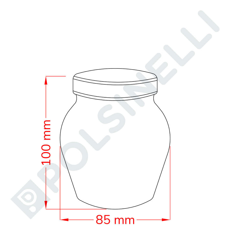 Bocal Orcio à couvercle vissé 314 mL (24 pcs)