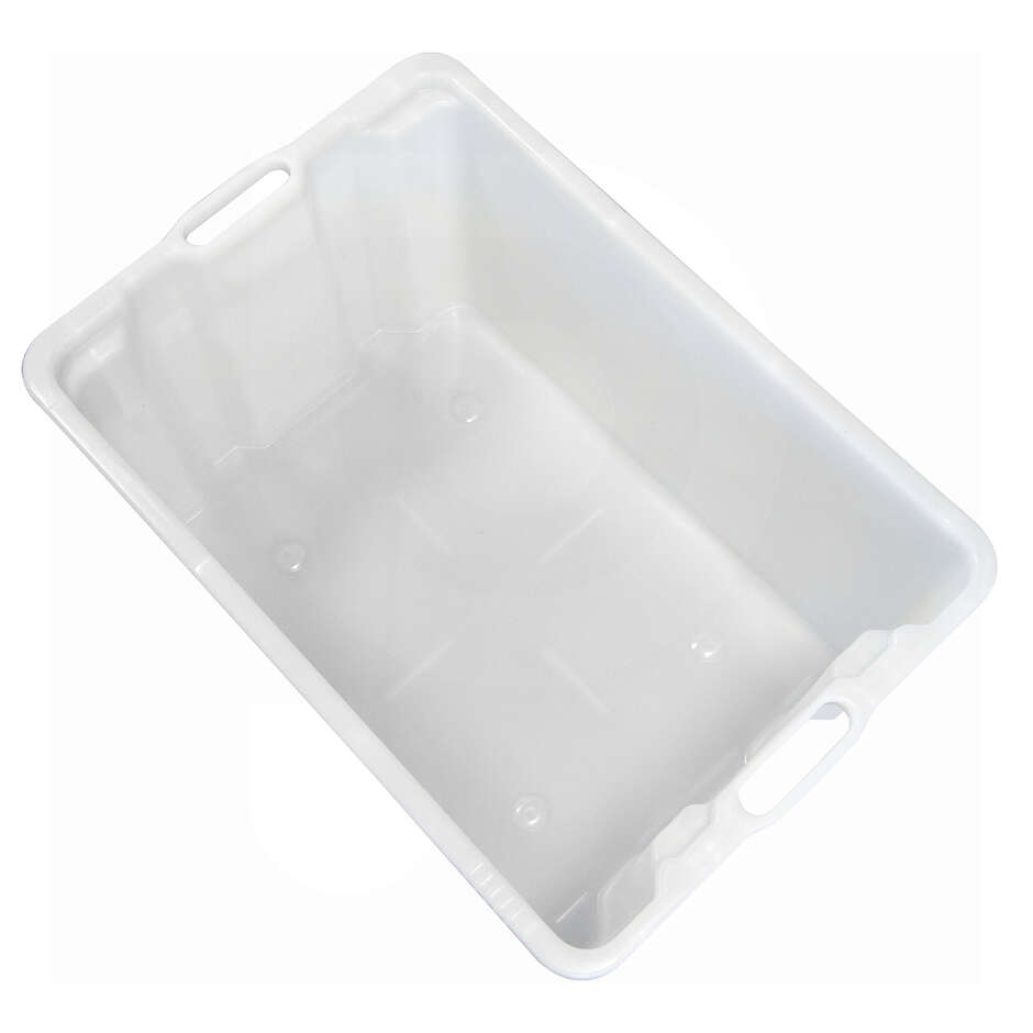 Boîte blanche en polyéthylène alimentaire avec couvercle 65 L