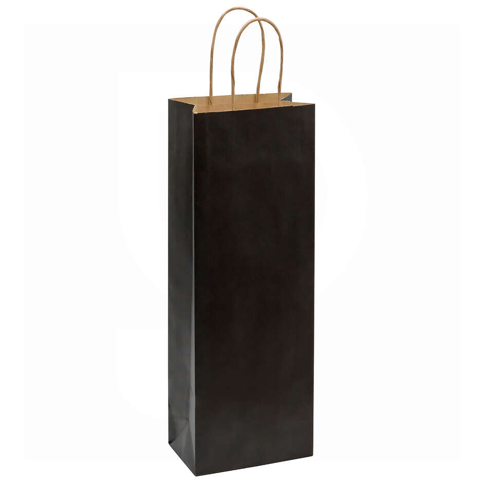 Bolsa con cordón para 1 botella Negro (25 unidades)