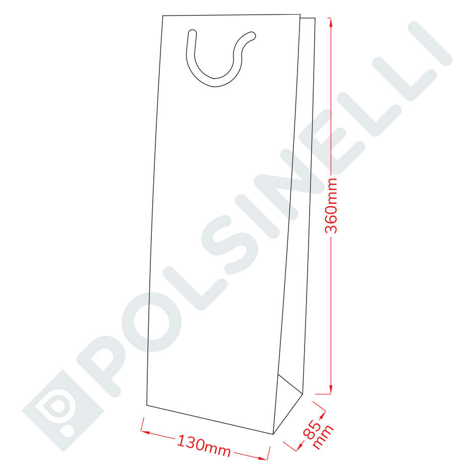 Пакеты для 1 синей бутылки с серебристым стеклом (10 штук)
