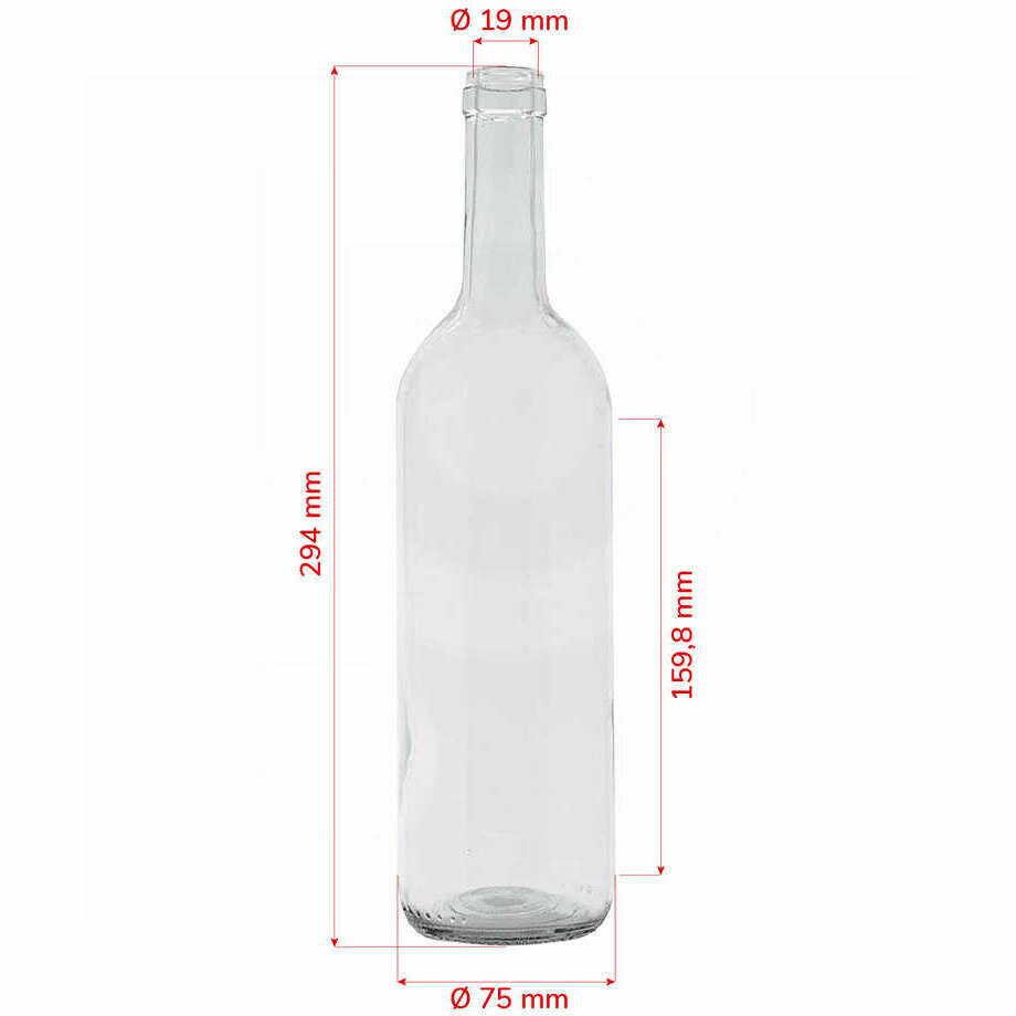 Bordeaux Flasche 750 ml hw (St. 800)