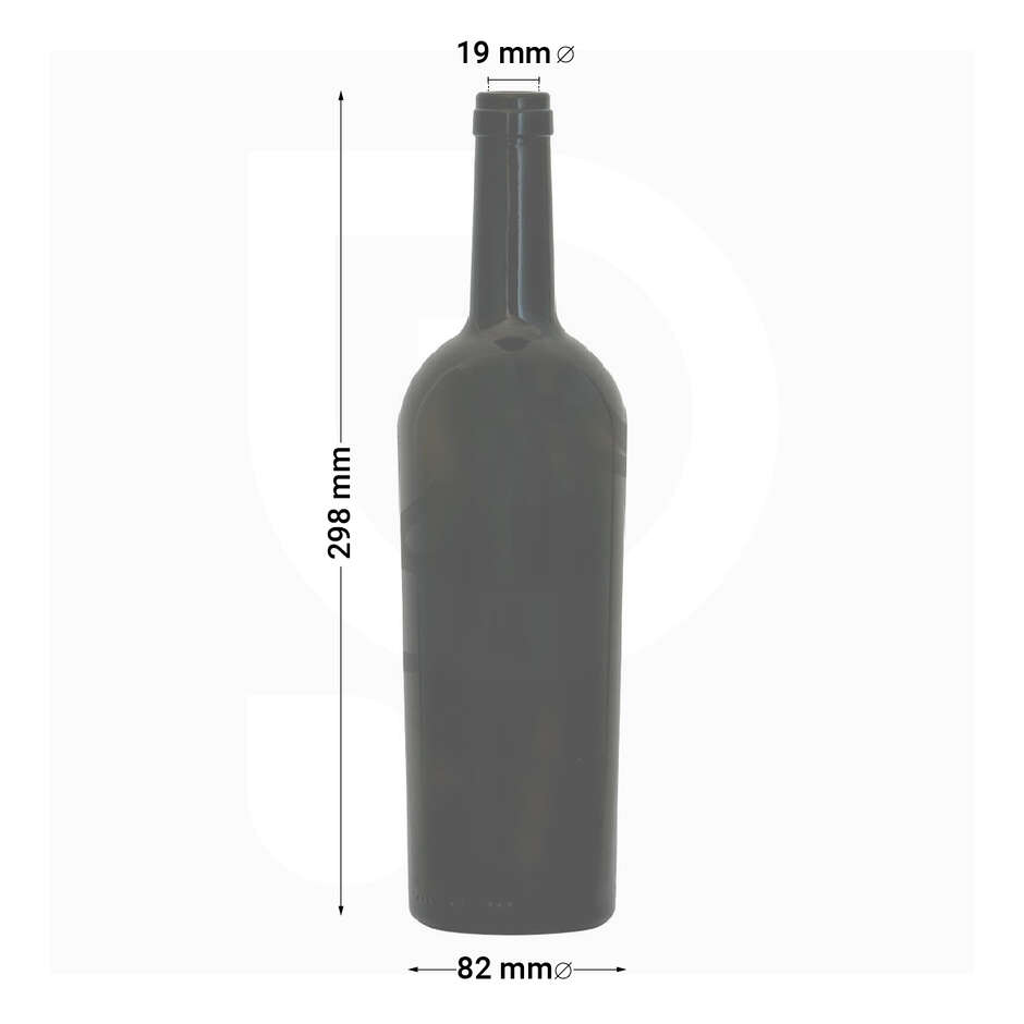 Bordeaux Konische Flasche 750 ml (St. 12)