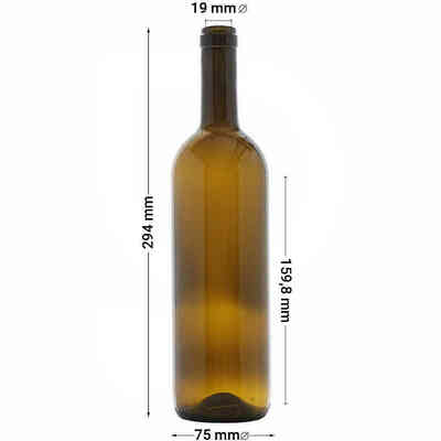 Bouteille bordelaise 750 ml uvag (20 pcs) CVP0059.20