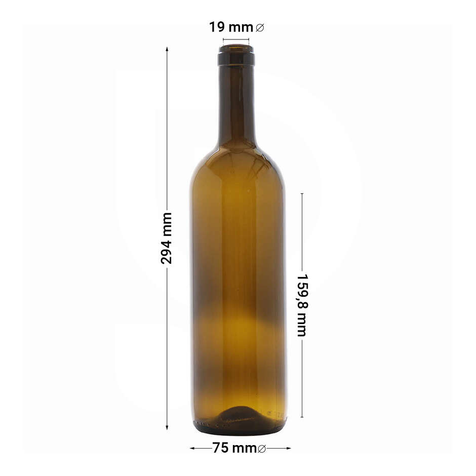 Botella Bordelesa 750 ml uvag (unid. 20) Vino | Polsinelli Enologia