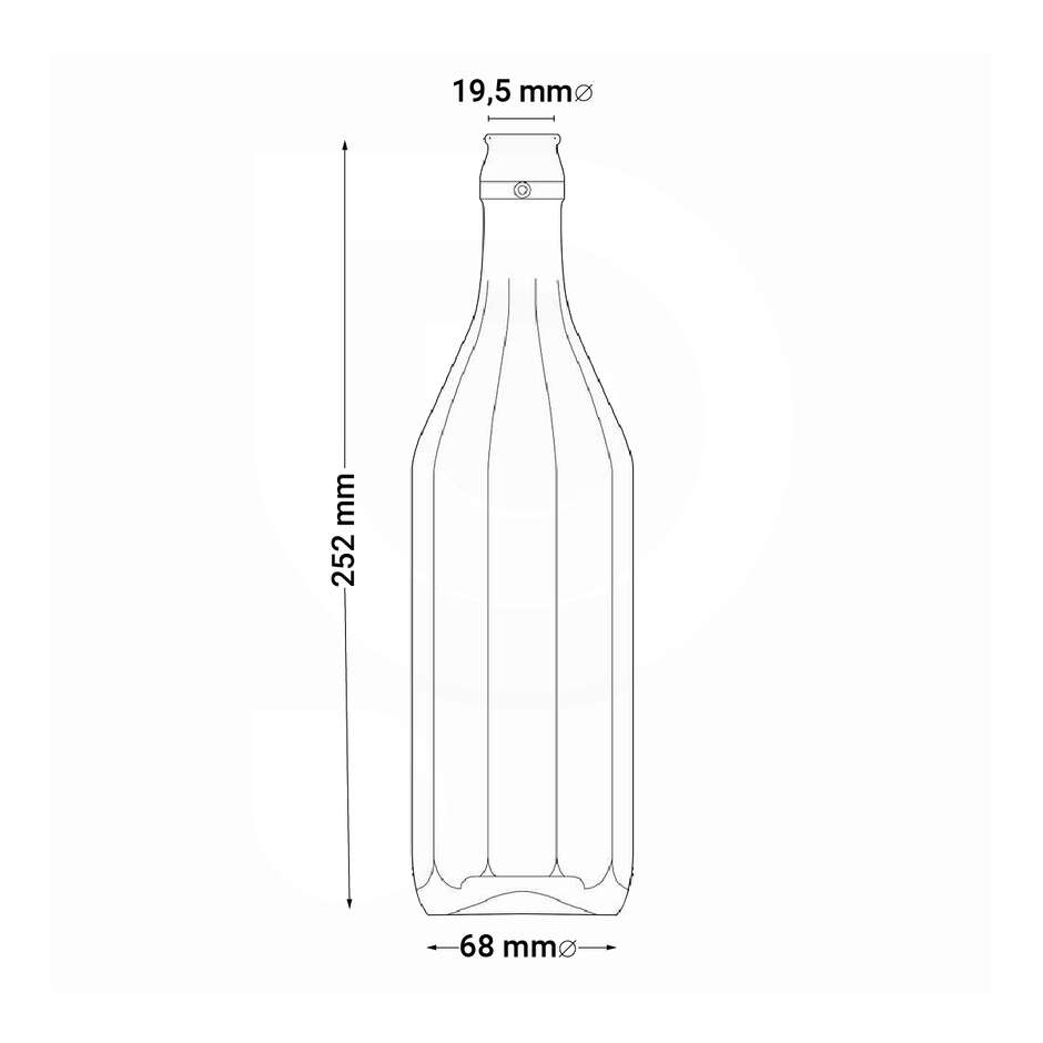 Botella Costolata 500 ml (unid. 30)