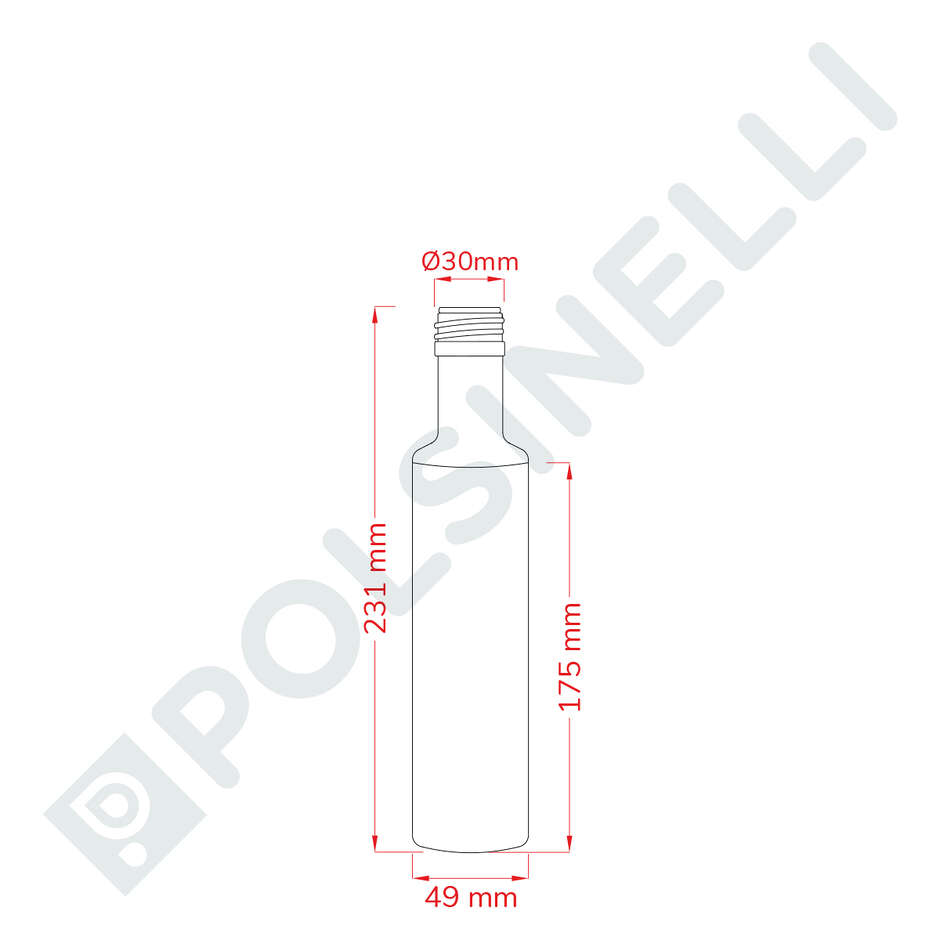 Botella Dorica 250 ml (30 pzas)