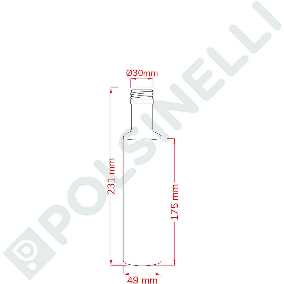 Botella Dorica 250 ml (unid. 2400)
