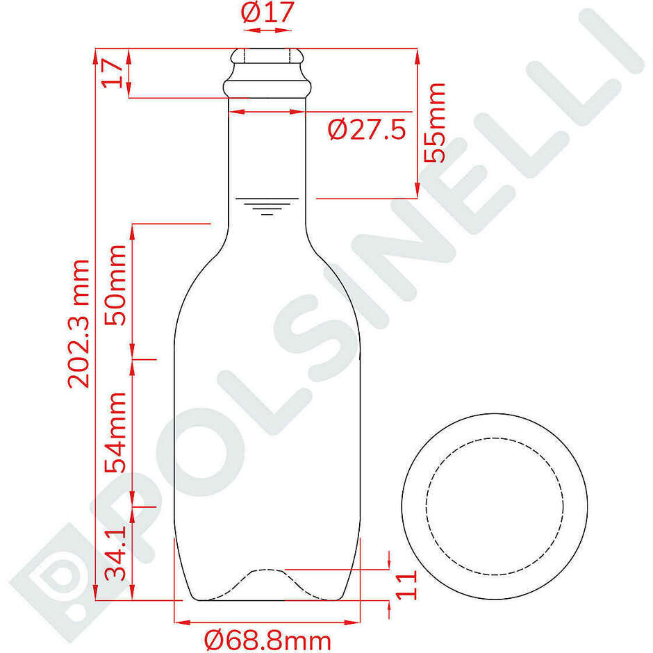 Botella para cerveza de 330 ml Malt (19 PC)