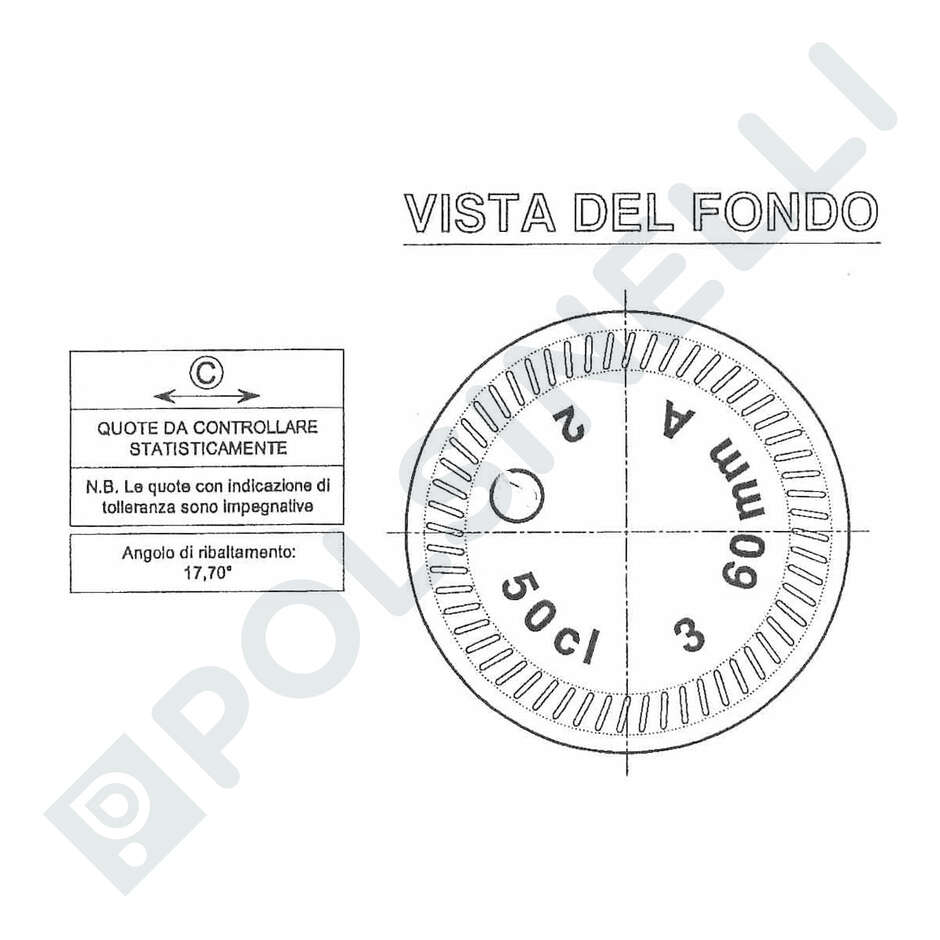 Bottiglia Costolata 500 mL (30 pezzi)