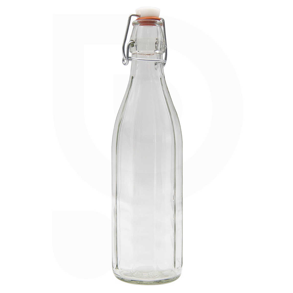 Bottiglia di vetro trasparente da 500 ml.