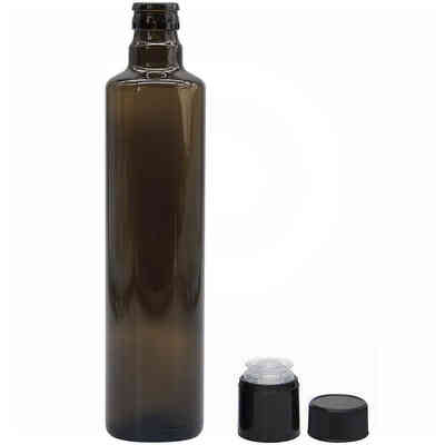 Bottiglie in vetro 1 litro, 1000 ml, vetro trasparente quadrato per olio da  cucina Bottiglia di olio d'oliva con coperchio a vite - Cina Bottiglia di  vetro e bottiglia di vetro con