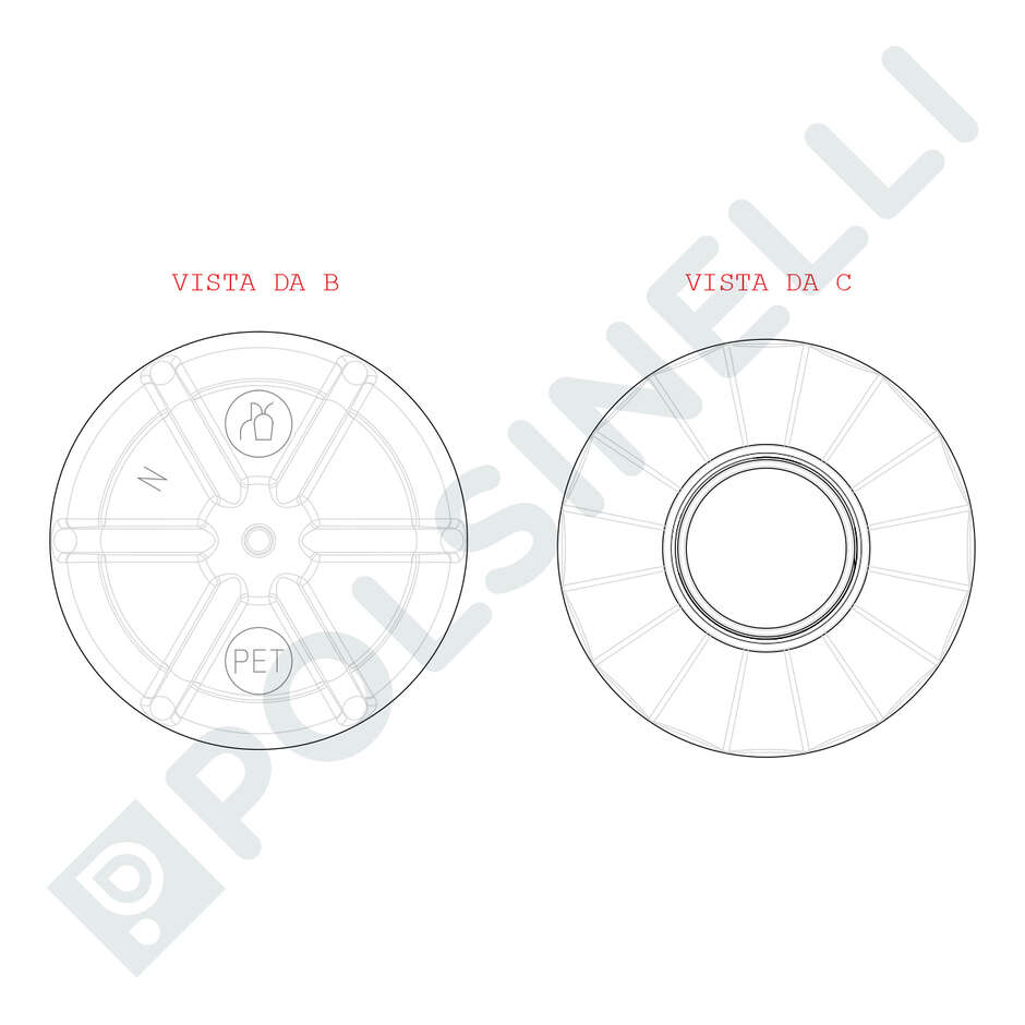 Bottiglia in PET 1 L Milk collo a vite Bericap 38V30 (176 pezzi)