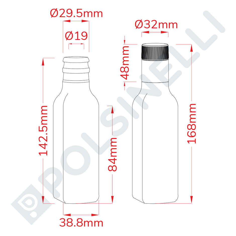 Bottiglia Marasca 100 ml UVAG con tappo Guala antirabbocco (56 pezzi)
