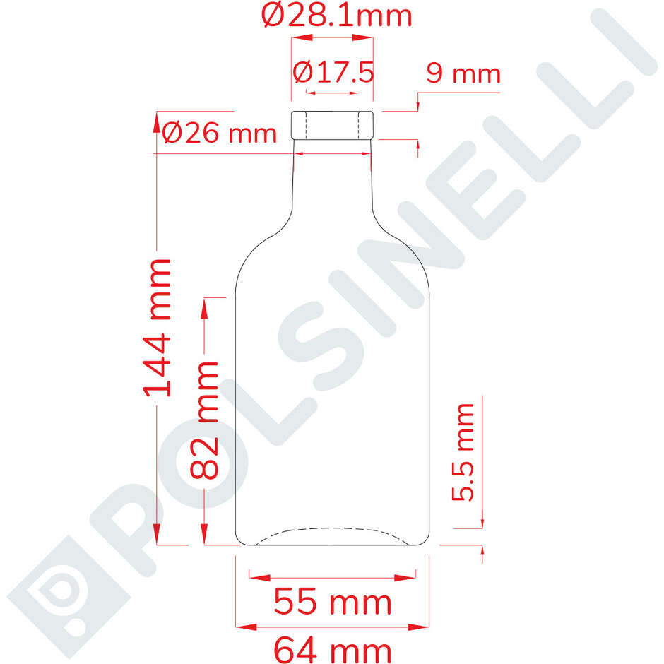 Bottiglia Oblò 200 ml (24 pezzi) 