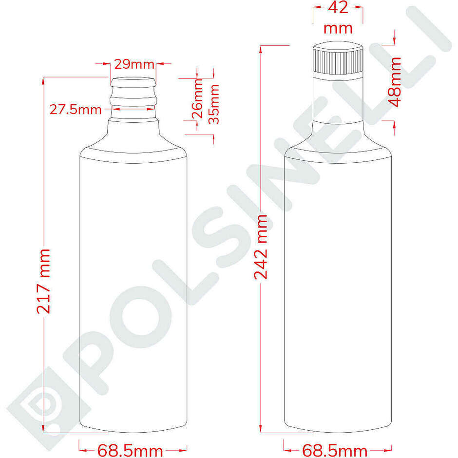 Bottle Demolio 500 ml with not refillable cap Guala(1080 pieces)