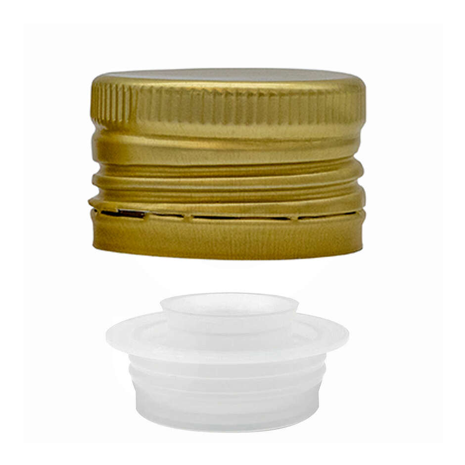 Bouchon à vis pré-fileté avec verseur doré ⌀31,5 (100 pcs)