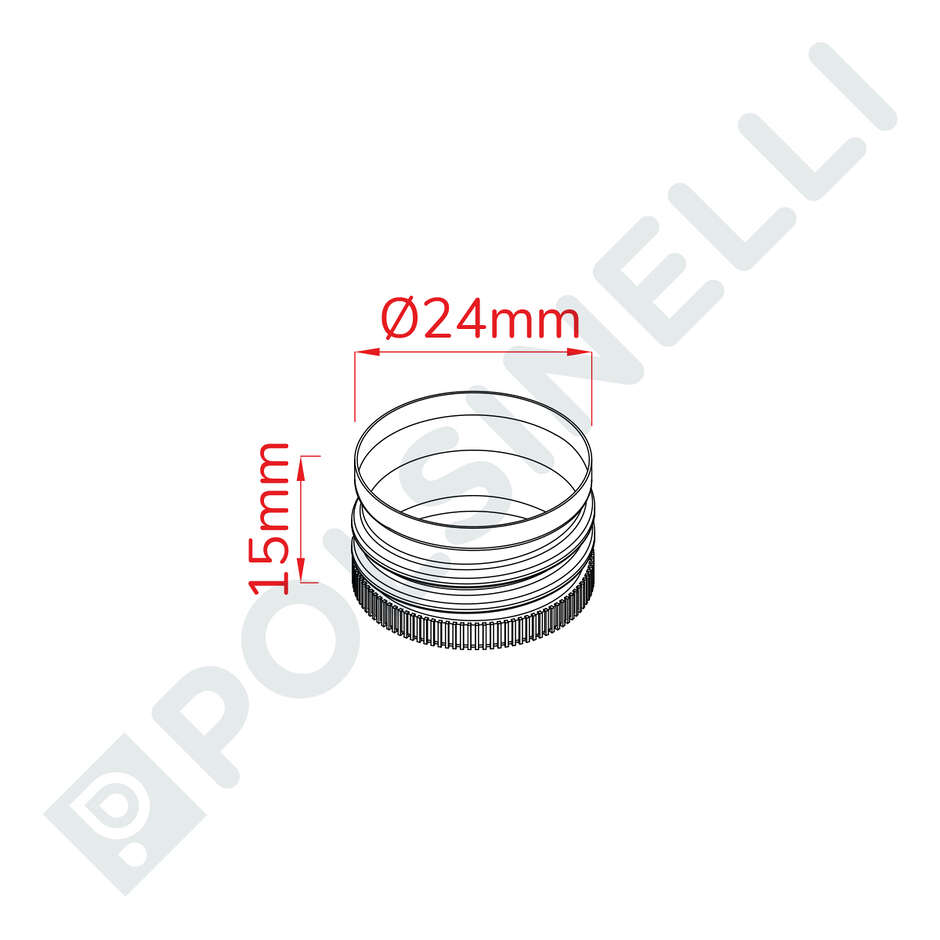 Bouchon à vis pré-fileté doré ⌀24 (100 pcs)