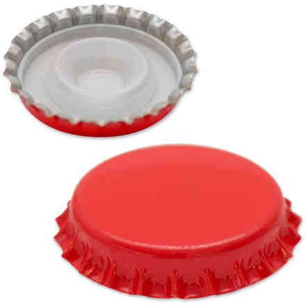 Bouchon couronne rouge avec capuchon intérieur ⌀29 (200 pcs)