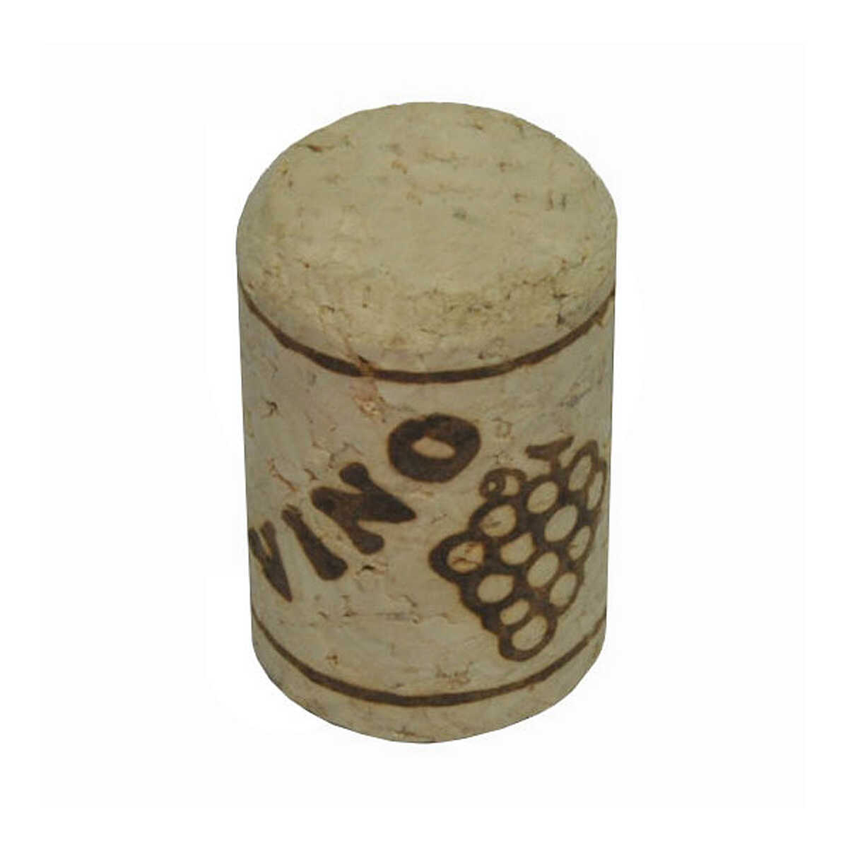Bouchon en liège pour bouteille de vin avec plaque alu ronde (vendu à  l'unité)