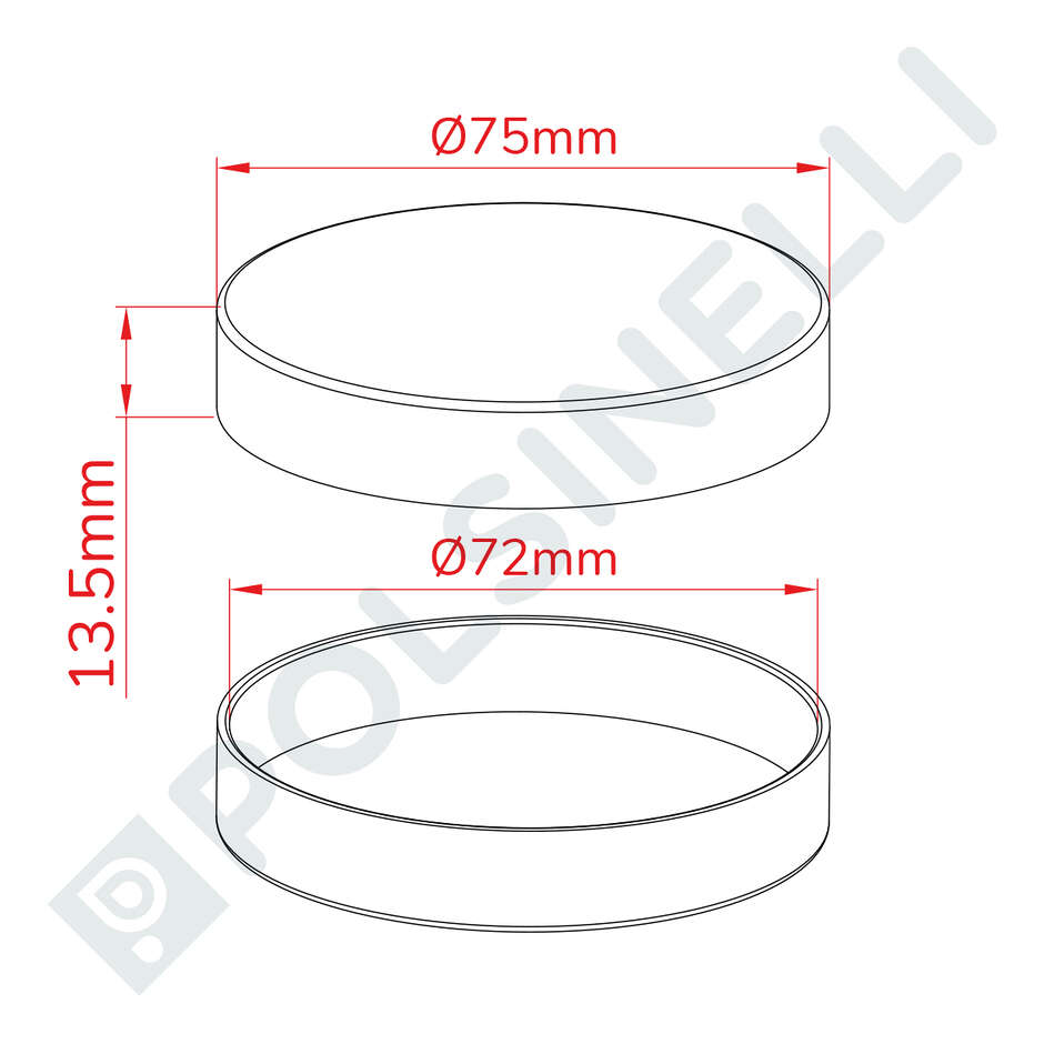 Bouchon en plastique pour dames-jeannes 54 lt (100 pcs)